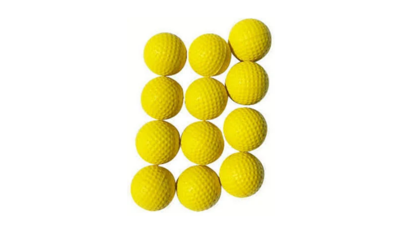 Golf PU Foam Balls - Yellow - 12 Pack