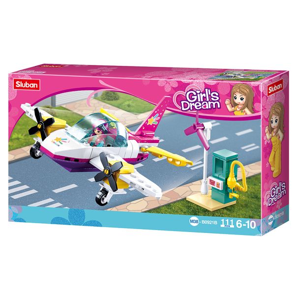 Sluban Building Set: Girl's Dream Plane - 111 Pieces