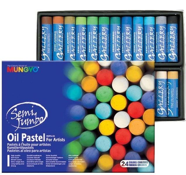 MUNGYO - Semi Jumbo Oil Pastel 24's