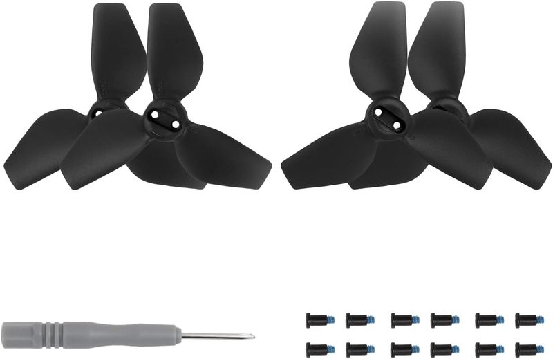 4 Pcs Black Propellers for Neo Drone, Quick Low-Noise Blades (2 Pairs)