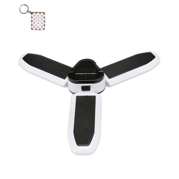 FA-8806 Black And White Solar Powered Folding Lamp And A Keyholder
