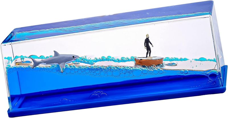 Unsinkable Surfing Boy And Shark Wave Fluid Toy