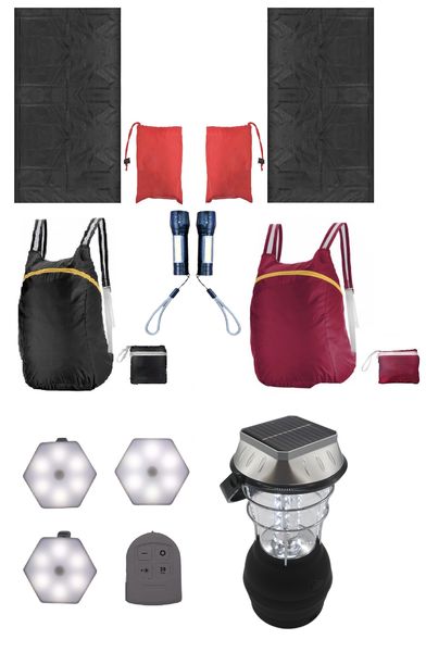 Essential 2 person Camping Lighting Kit Solution - 8 Piece