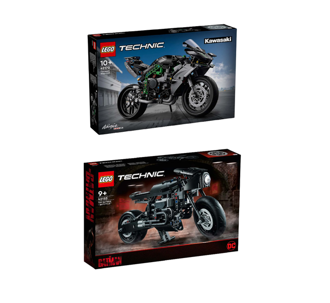 LEGO TECHNIC The Batman Batcycle &amp; Kawasaki Ninja - 42155 - 42170