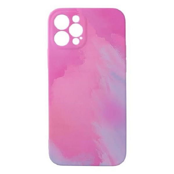 Pink Watercolour Silicone Case for iPhone 13 Pro Max