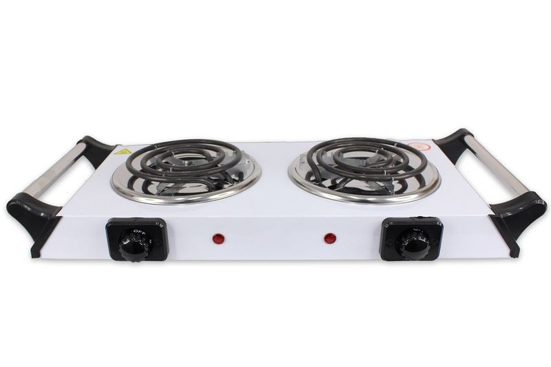 Portable Electric Double Coil Hot Plate With Carry Handles - 2000W
