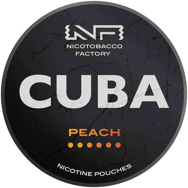 Cuba Black Nicotine Pouches - Peach - Snus - 43mg