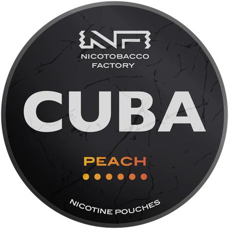 Cuba Black Nicotine Pouches - Peach - Snus - 43mg Image