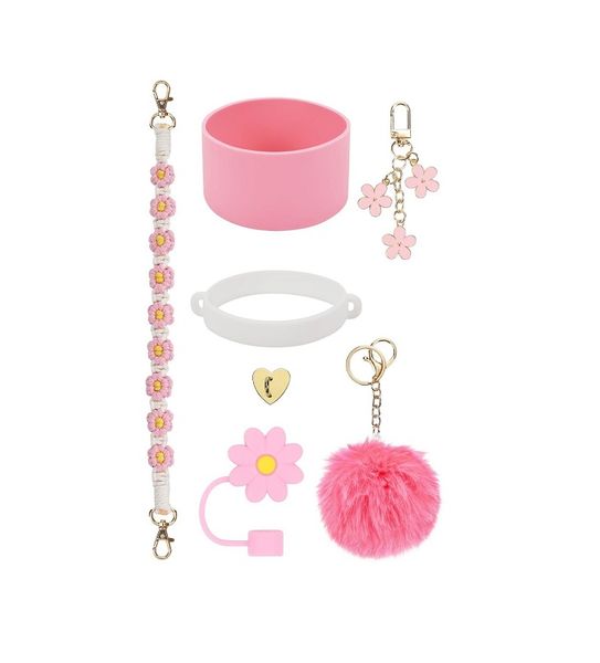 7 Piece Strap Cup Boot Straw Cover Charms for Stanley 40oz &amp; 30oz