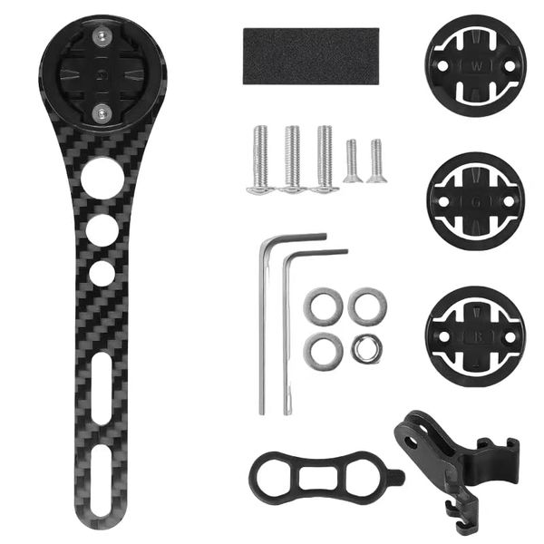 Carbon Integrated Out Front Handlebar Mount Compatible With Garmin Computer