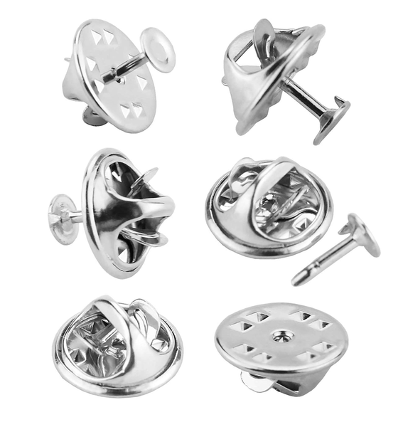 50 Pairs Butterfly Clutch Tie Tacks Pin Back Replacement with 8mm L 4mm W