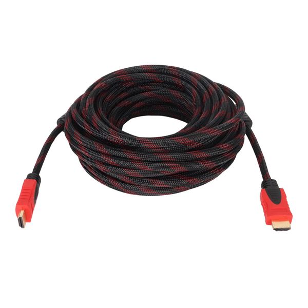 High Speed HDMI To HDMI Gold Plated Nylon Braided Cable-10Meter