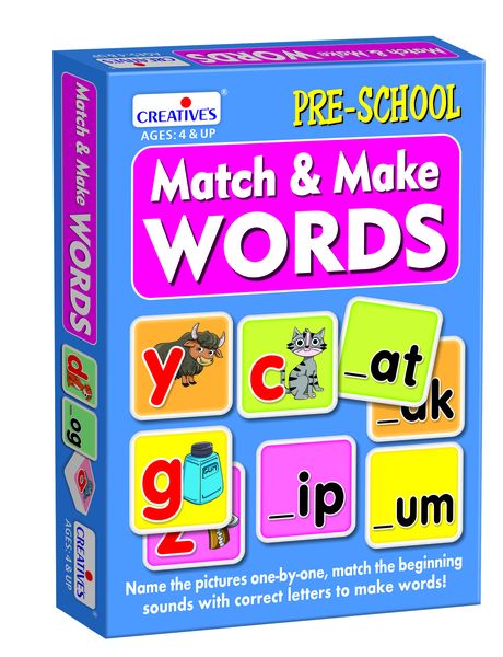 Creatives Match &amp; Make Words - Spelling Words Game