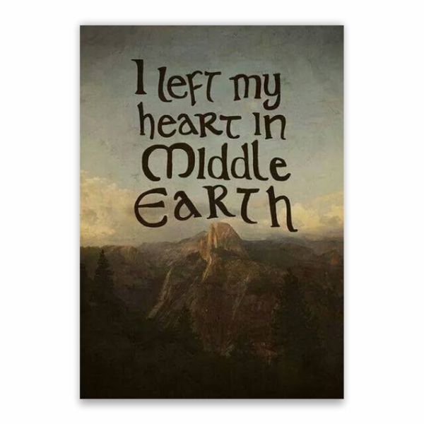 My Heart In Middle Earth Poster - A1
