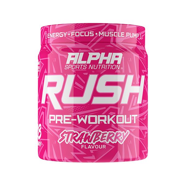 Alpha Sports Nutrition Rush Pre Workout - Strawberry - 252g