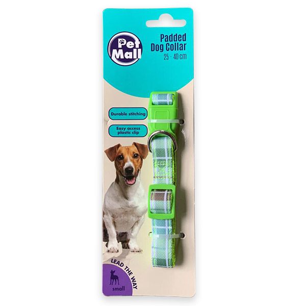 Pet Mall - Padded Dog Collar - Tartan - 25cm to 40cm