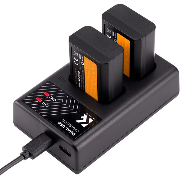 K&amp;F kit 2-slot 2pcs NP-FW50