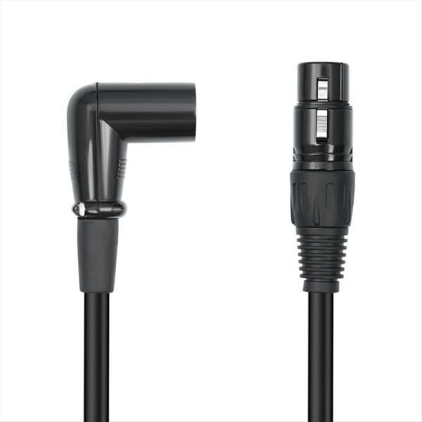 3 Pin Xlr Right Angle Male To Female Plug Microphone Audio Cable