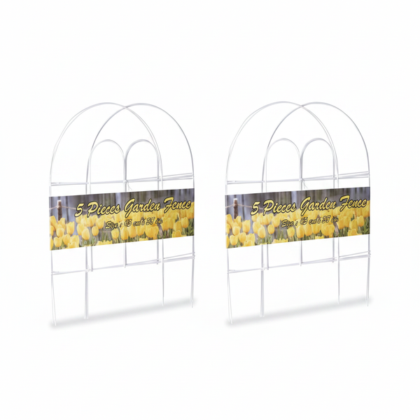 Durable Garden Fence Wire - 5 Piece 45x38cm Vinyl Coated Panels - 2 Pack