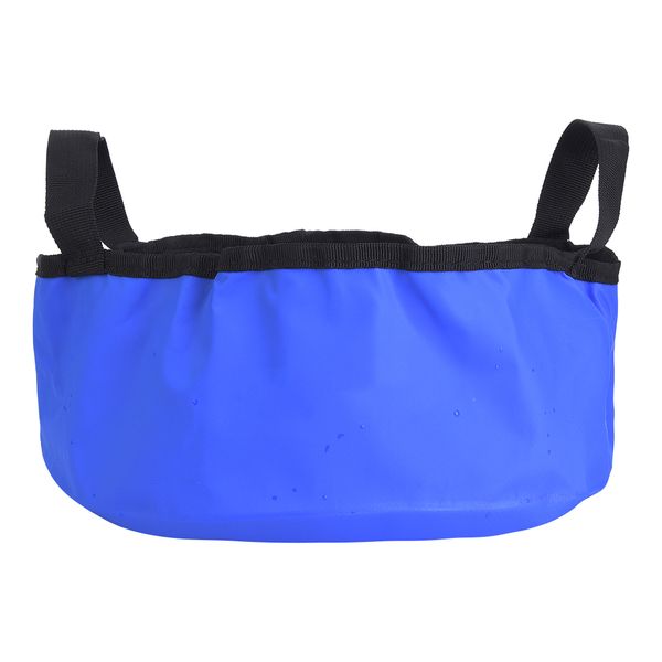 Round PVC Collapsible Camping Bucket (Blue)