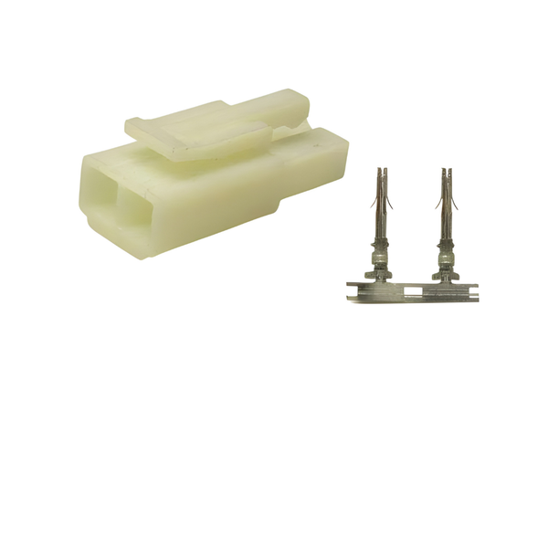 XY138-02F: 4.5mm, 2-Way In-line Female Connector w/ Release-Lock, 10A