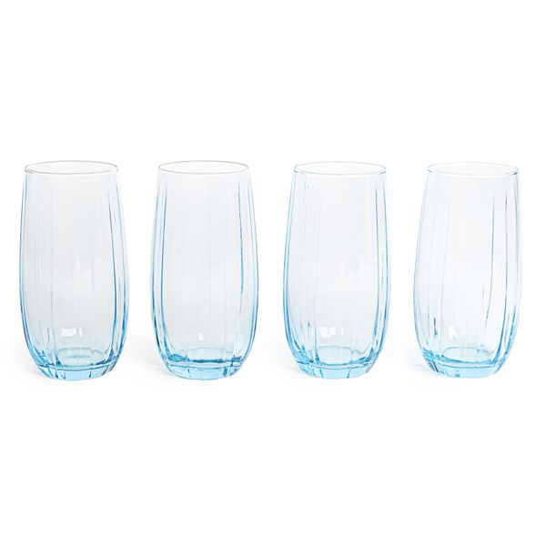 George &amp; Mason - 500ml Blue Hiball Glass - Set of 4