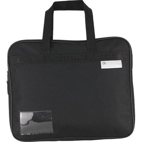 A4 Boomerang Xbag Polyester Book Bag with Gusset and Handles S-8002 Black Image
