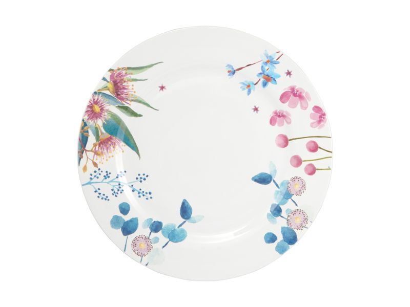 Maxwell and Williams Eucalyptus Bloom Rim Dinner Plate 27.5cm - Set of 6