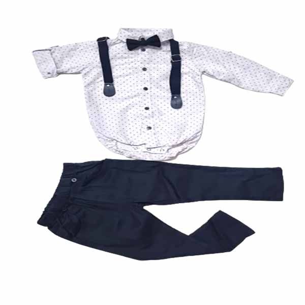 Baby Boys Two Piece Formal Set with Suspenders and Bowtie Buy Online