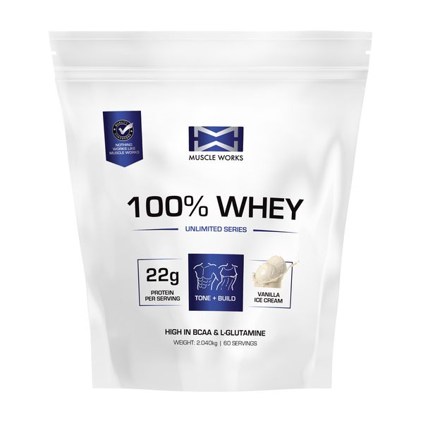 Muscle Works 100% Whey Protein 2kg - Creamy Vanilla