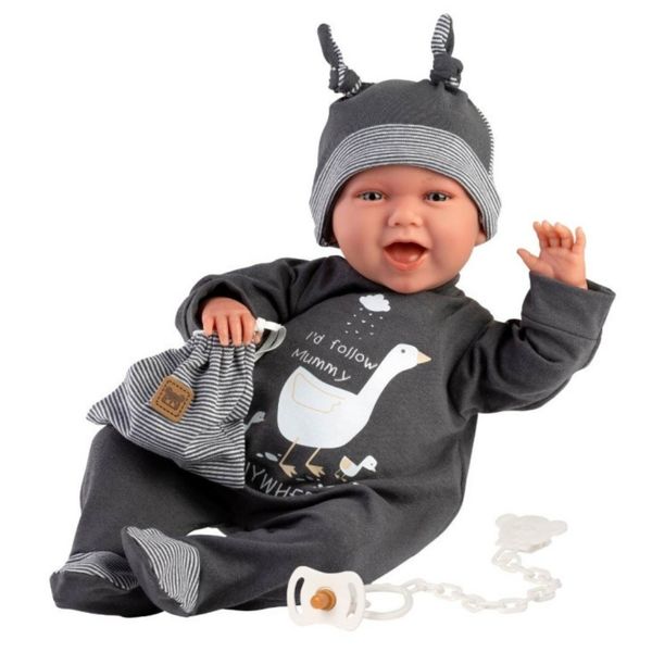 Llorens - Baby Boy Doll with Laughing Mechanism, Clothing &amp; Bag: Mimo- 42cm