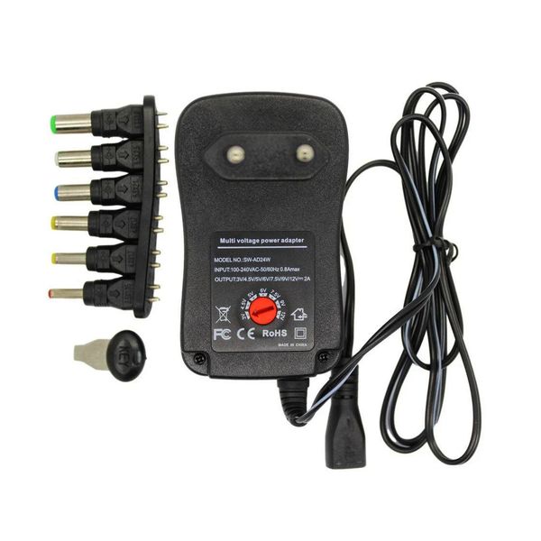 Universal AC/DC Adapter Switchmode Regulated PSU (3-12V DC) (2,000mA)