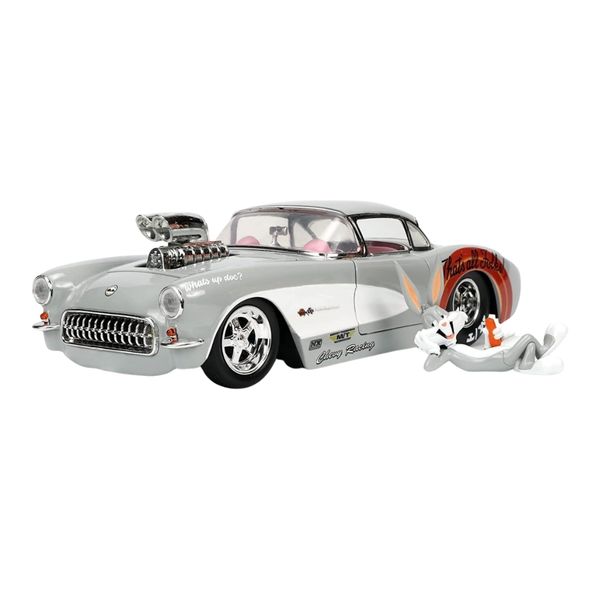 Jada -1:24 Scale 1957 Chevrolet Corvette Car Toy with Bugs Bunny Figure