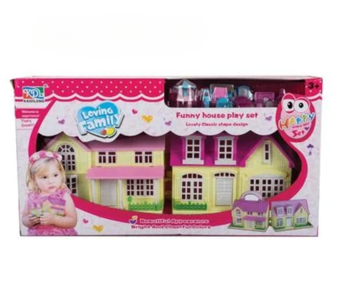 Miniature Dream Dollhouse Play Set w/ Accessories - 34×19 cm