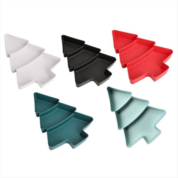 Plastic Christmas Tree Snack Trays For Christmas Party Supplies Decor