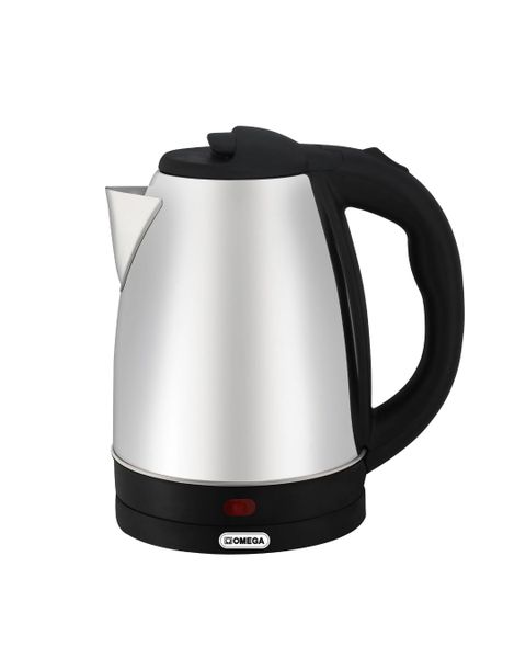 Omega 1.8L Cordless Stainless Steel Silver Kettle - Made in South Africa