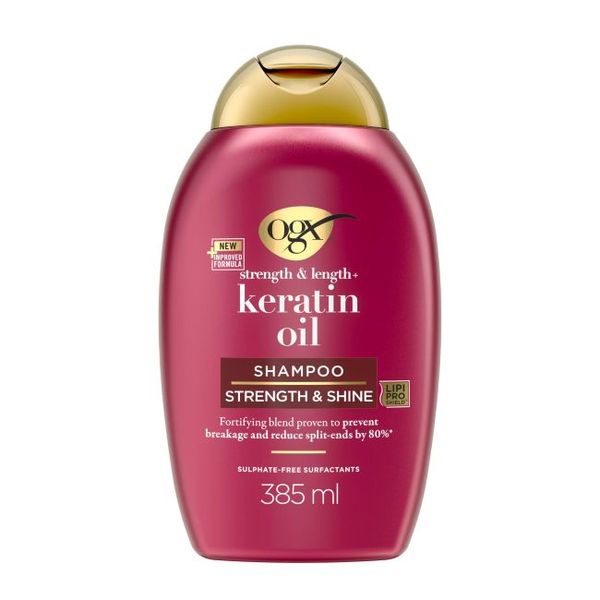 OGX Anti-breakage Keratin Oil Nourihing Shampoo 385ml (Sulfate Free)