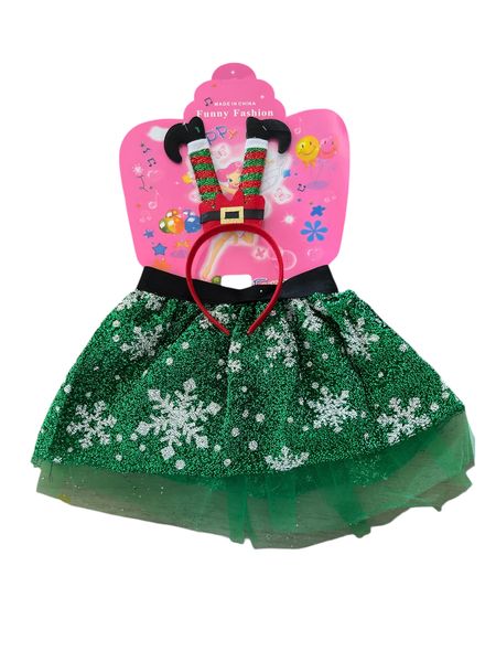 Christmas Tutu with Alice Band Set