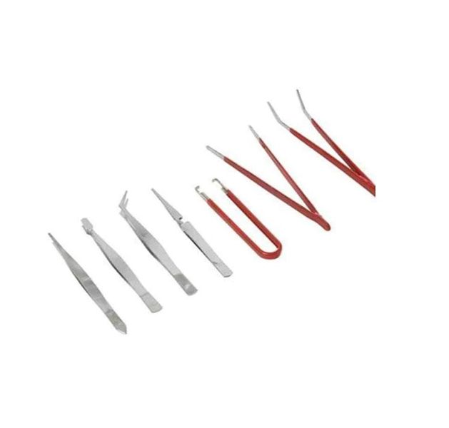 7 Piece Precision Hand Tool Tweezers Set for Electronics 94149