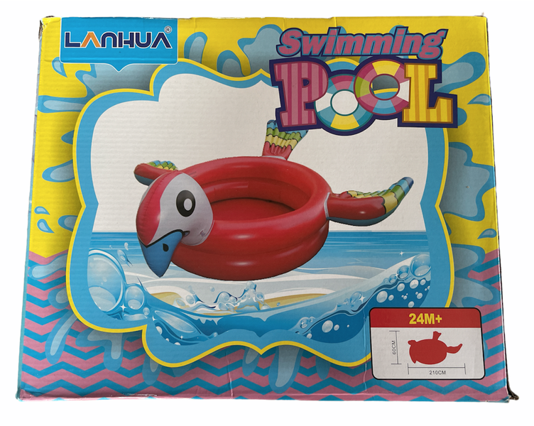 Large Kids Parrot Portable Inflatable Pool - 210cm