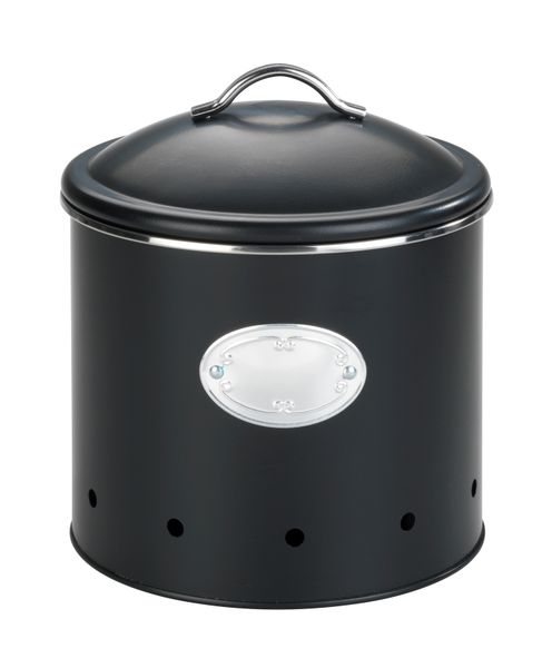 Wenko -Nero Airtight Retro Metal Storage Jar - Black - 4L