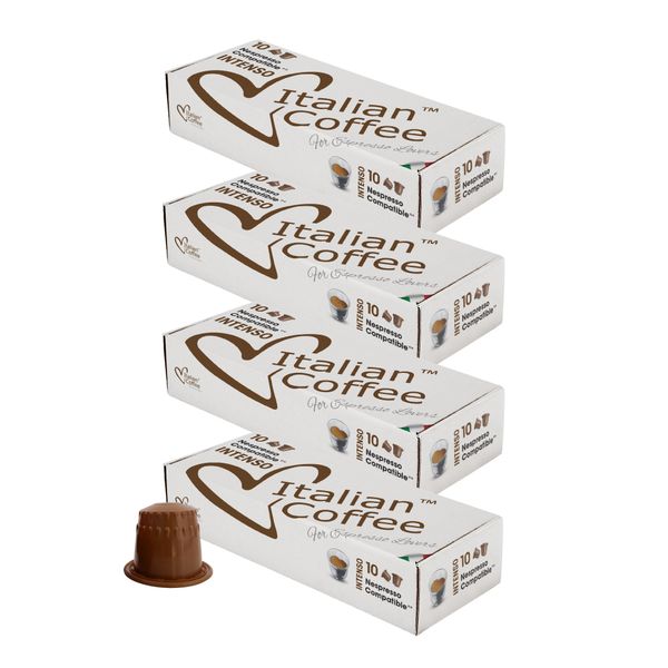 Italian Coffee Intenso Nespresso Compatible Coffee Capsules - 40