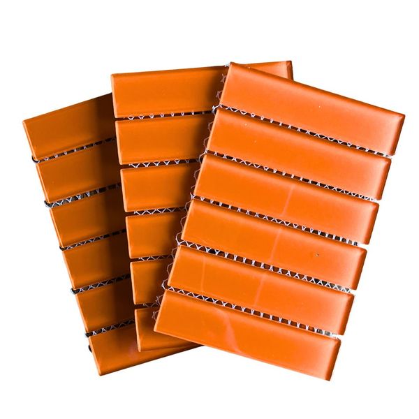 Mosaic Tiles - Orange Glass Rectangles 23x98x4mm (Crafting Tiles)