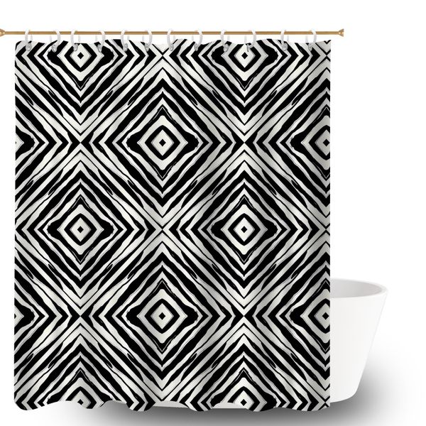 Art Print Waterproof Modern Bath Room Curtain, Decorative Bathroom Curtains