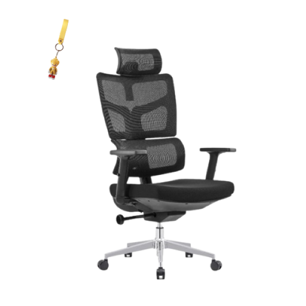 Arole Ergonomic High Back Mesh Chair With Headrest/ Key Holder