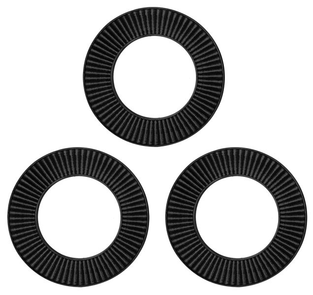 Home Quip Black Clamshell Mirror SET 25x25cm