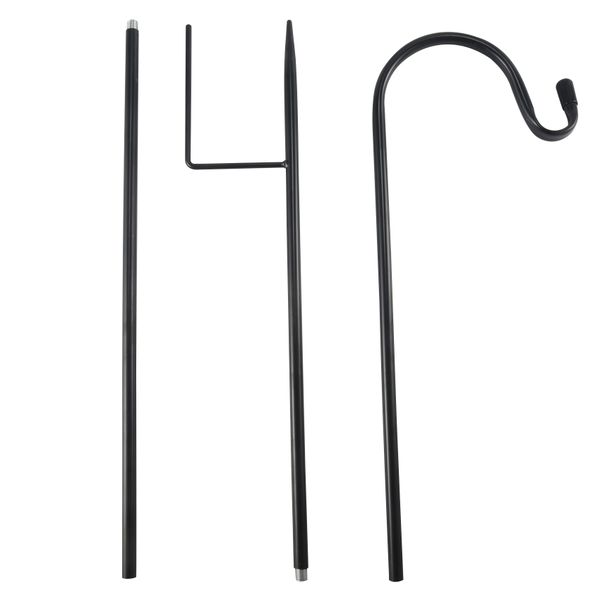 Shepherd Hooks Rust Resistant Garden Stake Metal Stand 80 5X10X1Cm