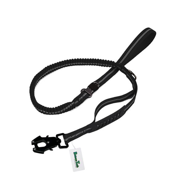 BotereuTech Outdoor Dog Leash Anti-Shock Large Pet Rope Black 135-190×2.5CM