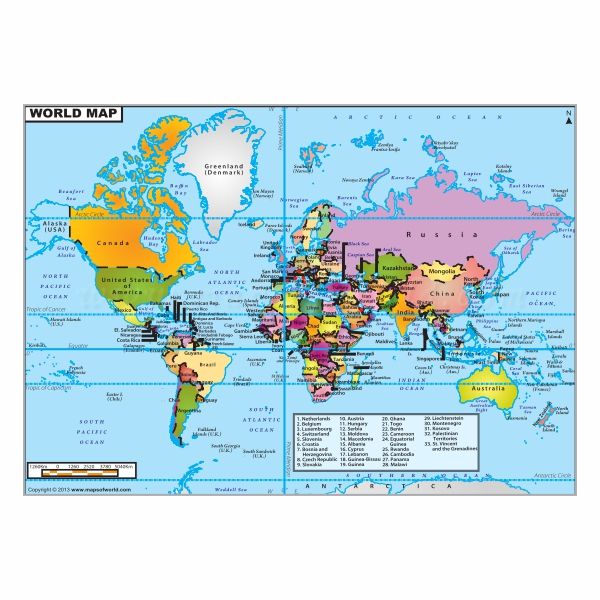 World Map - A1 Poster | Shop Today. Get it Tomorrow! | takealot.com