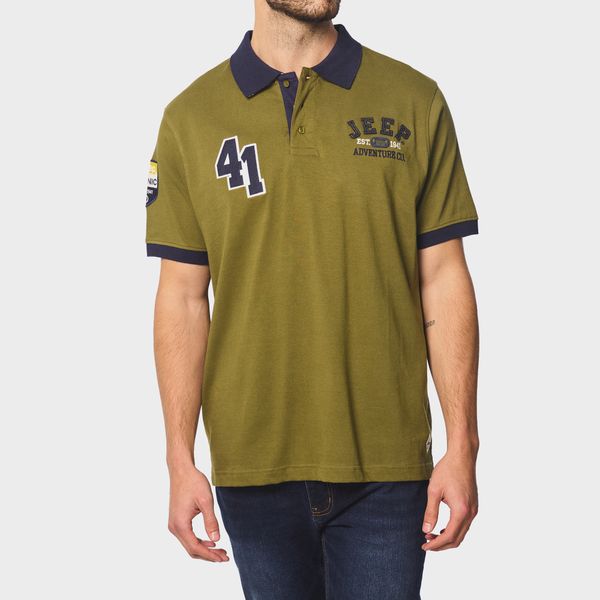 Jeep Men's Applique Polo